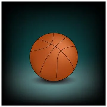 Vector Basketball icon  isolated on a dark background Stock Illustration
