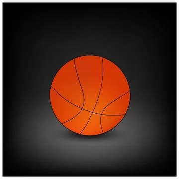 Vector Basketball icon  isolated on a dark background Illustrazione stock