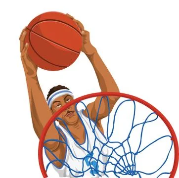 Vector of basketball player in action. 库存插图