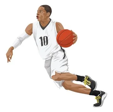 Vector of basketball player. Illustrazione stock