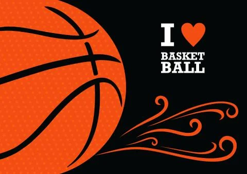 Vector basketball themed background Stock Illustration