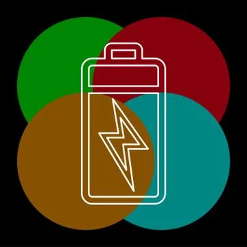 Vector Battery charging - power Battery Stock Illustration