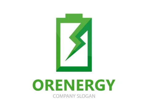 Vector battery logo design template. Accumulator logo. Vector one logo teamplate Stock Illustration