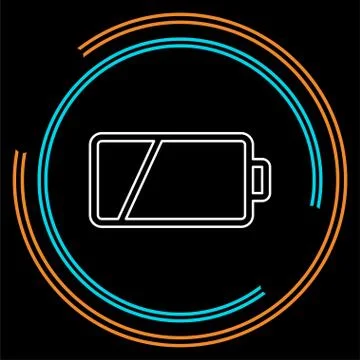 Vector Battery low charging - power Battery Illustrazione stock