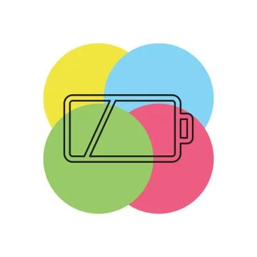 Vector Battery low charging - power Battery Stock Illustration