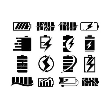 Vector Battery low charging - power Battery illustration Stock Illustration