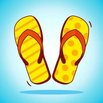 Vector beach slippers Stock Illustration