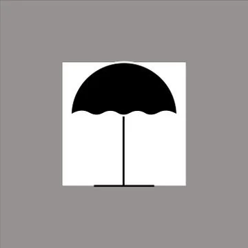 Vector beach umbrella. Umbrella icon. Beach icon. Stock Illustration