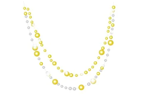 Vector beads isolated on white background.  Stock Illustration