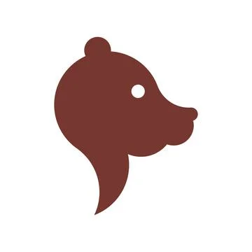 Vector bear in golden ratio style. Editable illustration Stock Illustration