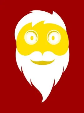 Vector bearded smile Stock Illustration