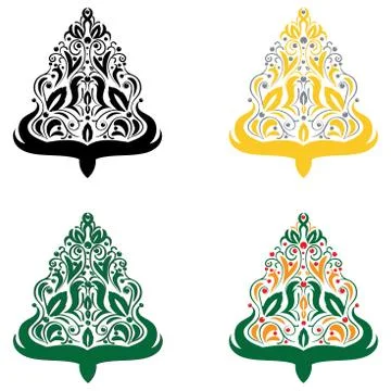 Vector beautiful abstract Christmas tree. Stock Illustration