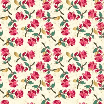 Vector beautiful background with flowers. Stock Illustration