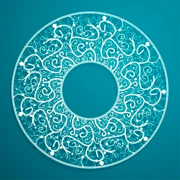 Vector Beautiful Deco Black Mandala, Patterned Design Element, Ethnic Amulet Stockillustratie