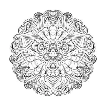 Vector Beautiful Deco Monochrome Triangle Stock Illustration