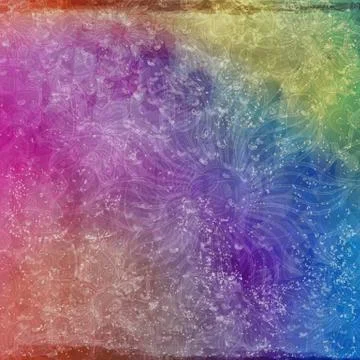 Vector beautiful fantasy pattern with old scratched texture and spots. Stock Illustration