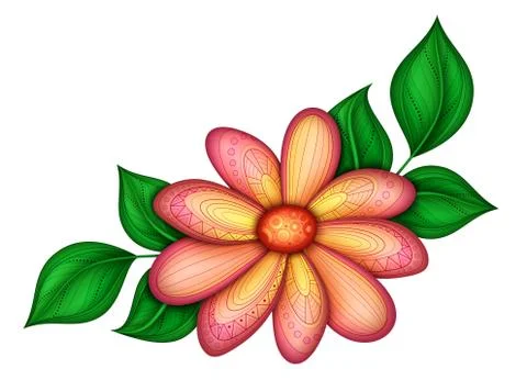Vector Beautiful  Flower Stock Illustration