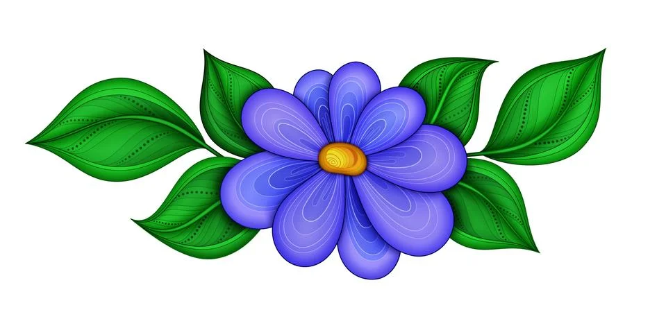 Vector Beautiful  Flower Stock Illustration