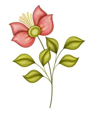 Vector Beautiful  Flower Stock Illustration