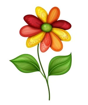 Vector Beautiful  Flower Stock Illustration