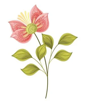 Vector Beautiful  Flower Stock Illustration