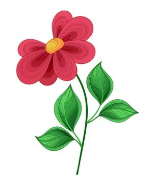 Vector Beautiful  Flower Stock Illustration
