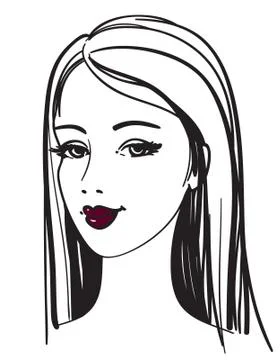 Vector beautiful girl Stock Illustration