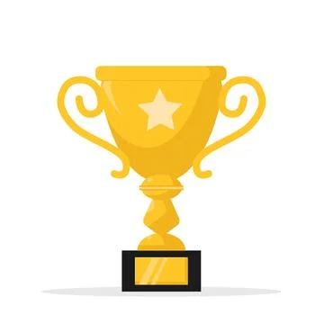 Vector beautiful golden trophy cups Stock Illustration