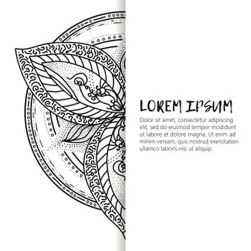 Vector Beautiful vintage decorative elements. Oriental pattern, vector illust Stock Illustration