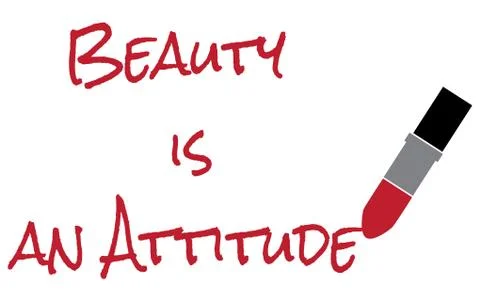 Vector beauty is an attitude. Stock Illustration