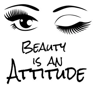 Vector beauty is an attitude Stock Illustration