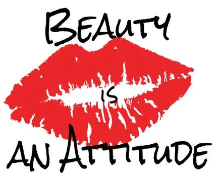 Vector beauty is an attitude Illustrazione stock