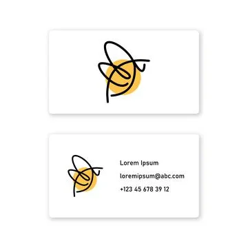 Vector bee in bold line style . Editable illustration Stock Illustration