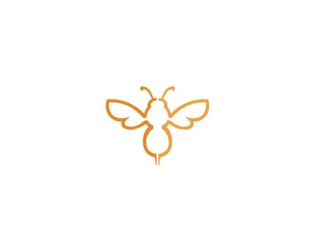 Vector bee honey honey bee logo nice orange sweet unique warm design Stock Illustration
