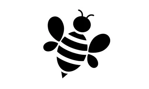 Vector Bee icon isolated on white background Stock Illustration