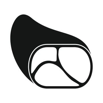 Vector beef black simple icon isolated on white background Stock Illustration