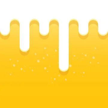 Vector beer background with white foam and bubbles. light beer poster design Stock Illustration