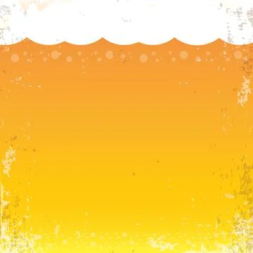 Vector beer background with white foam and bubbles. light beer poster design Stock Illustration