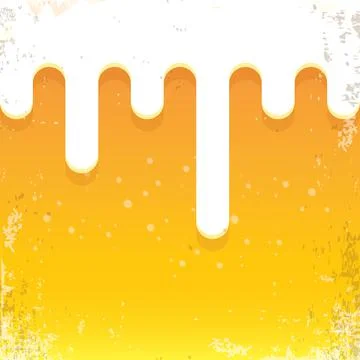 Vector beer background with white foam and bubbles. light beer poster design Stock Illustration