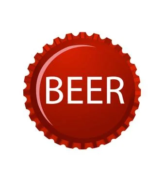 Vector beer bottle cap icon Stock Illustration