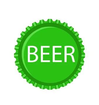 Vector beer bottle cap icon Stock Illustration