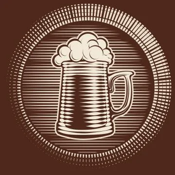 Vector beer glass Stock Illustration