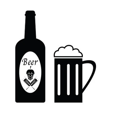 Vector beer icons. Stock Illustration