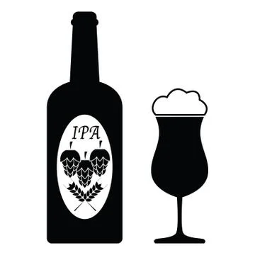 Vector beer icons. Illustrazione stock