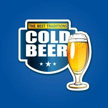 Vector  beer logo Stock Illustration