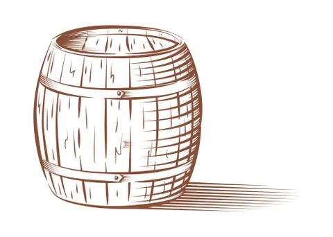 Vector beer or wine barrel Stock Illustration