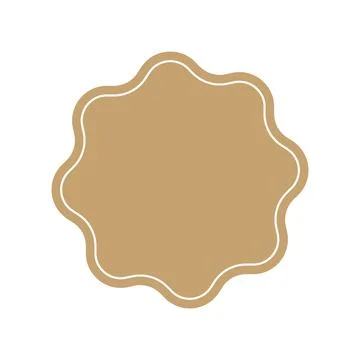 Vector beige shape starburst icon, sunburst badge sale. Design element Empt.. Stock Illustration