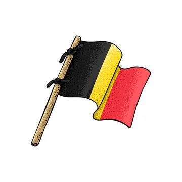 Vector of Belgian Flag Stock Illustration