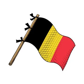 Vector of Belgium Flag Stock Illustration