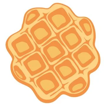 Vector belgium round waffle Stock Illustration